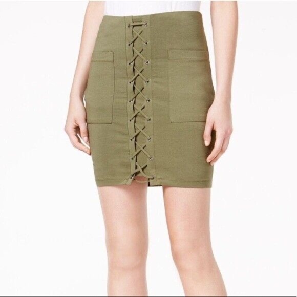Guess Olive Green Pencil Skirt - Picture 1 of 7